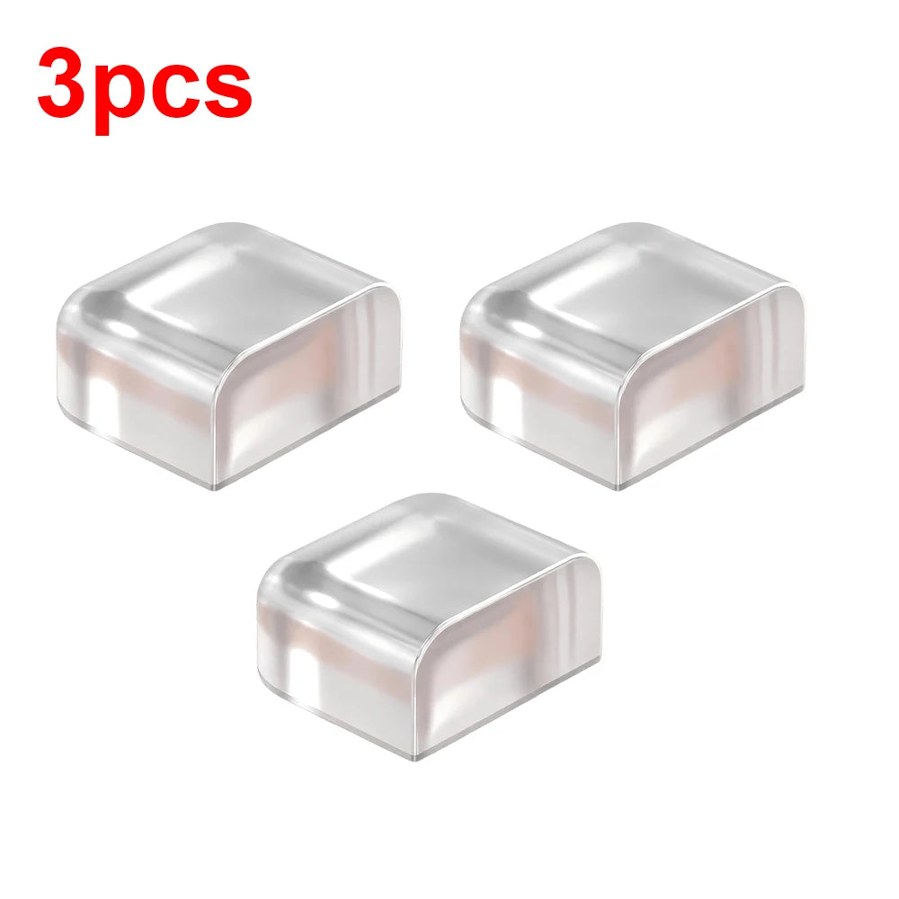 1-8pcs Thickened Silicone Door Stopper Clear Wall Guard Self Adhesive Rubber Bumper Pad For Door Knob Cabinet Furniture Corner Qme 3pcs