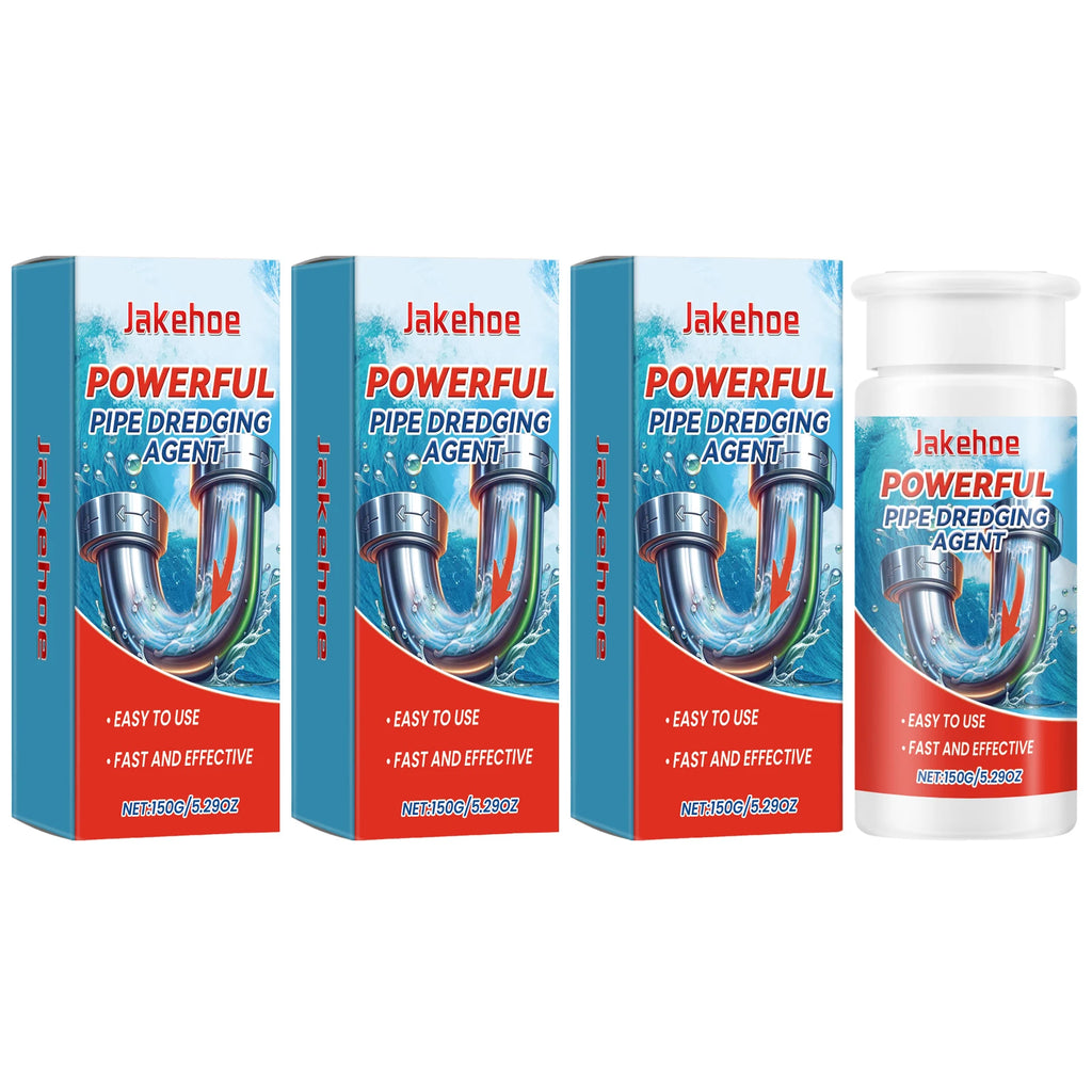 Powerful Pipe Dredging Agent Quickly Dissolve Blockages Clear Drainage Pipe Remove Scale Eliminate Odor Kitchen Dredge Deodorant Qme 3 X 150g Boxed