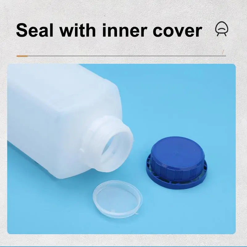 250 500 White HDPE Plastic Empty Square Bottle Reagent Laboratory Qme