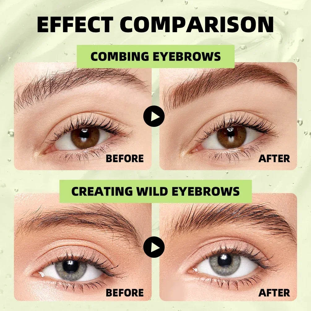 QIBEST Eyebrow Gel Transparent Brows Wax Waterproof Long Lasting Quick-dry Gel For Eyebrow Styling Soap Women's Cosmetics Tools Qme