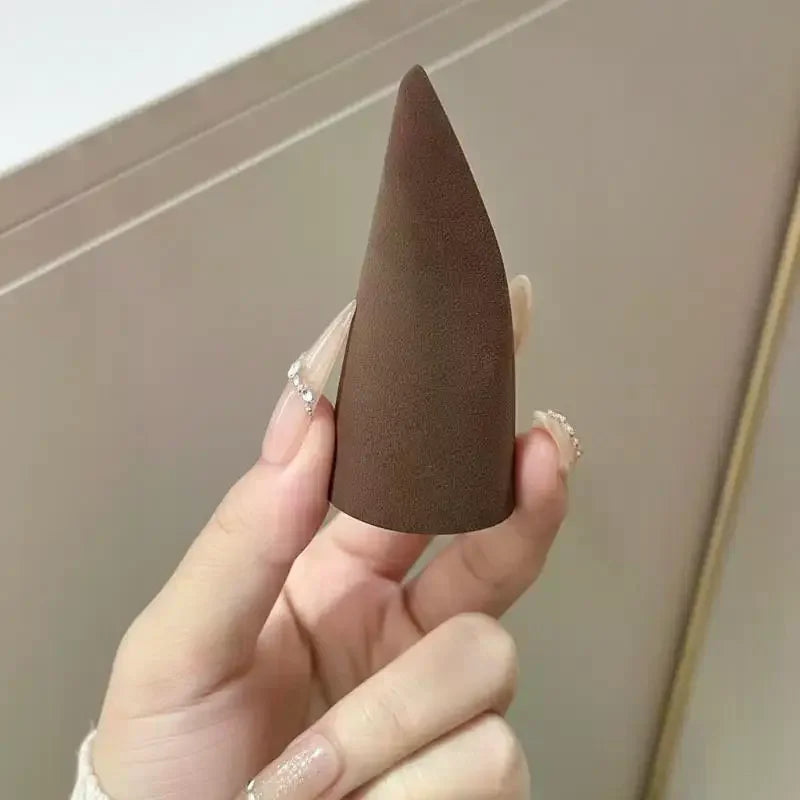 1 Cone Shaped Powder Puff Soft Wet Dry Use Makeup Sponge Liquid Qme