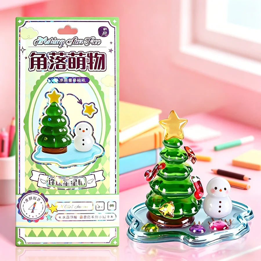 3D Embossed Stickers-3D Handmade DIY Layered Solid Relief Stickers New Cute Desktop & Windowsill Ornament Children's Day Gifts Qme Wishing Tree