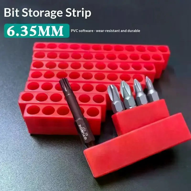 4-32 Hole 1/4 Holder Screwdriver Storage Box Hex Shank Screwdriver Plastic Screwdriver Storage Screwdriver Bit Holder Qme