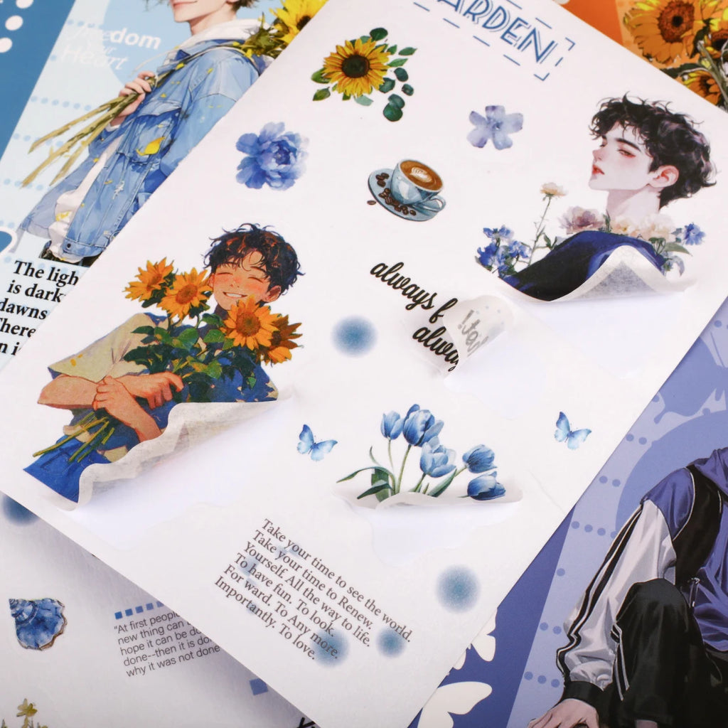 10 pcs Mu Guang Confession Series Cut Film Sticker Book Y2K Sticker Journal Handbook Scrapbooking Kawaii Decoration Sticker Gift Qme