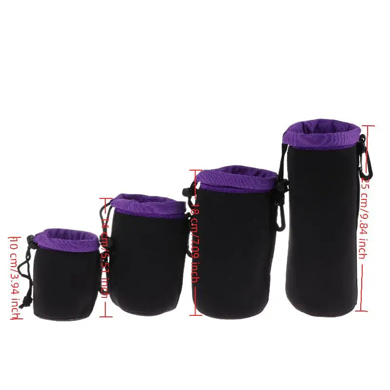 Camera Lens Cover Neoprene Bag Waterproof Soft Pouch Shockproof Most Qme