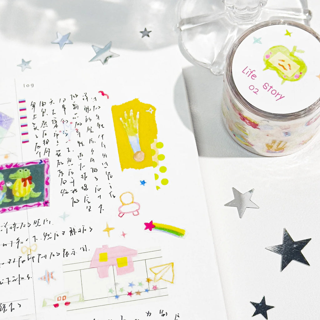 300cm/Roll Cute Cartoon WHIMSY Making Tape Diary Sticker DIY Scrapbooking Stickers Decor Mobile Planner Korean Stationery Qme
