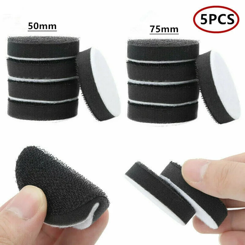 5pcs 50/75mm Soft Density Interface Pad Sponge Cushion Buffer Backing Pads Hook /Loop Sander Discs Backing Mat Abrasive Tool Qme
