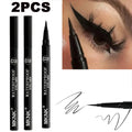 1/2 PCS Black Quick-Dry Eyeliner Pencil - 24H Lasting Smooth Matte Waterproof Anti-Smudge Liquid Eyeliner Makeup for Eyes Qme 2 PCS
