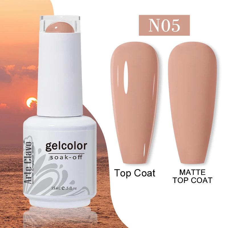 Arte Clavo Gel Nail Polishes Pink Nude Hybrid Lak Manicure