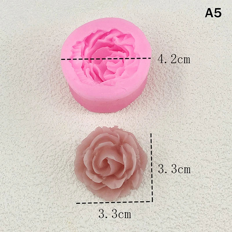 3D Beautiful Roses Silicone Mold DIY Chocolate Cake Fondant Wedding Qme A5