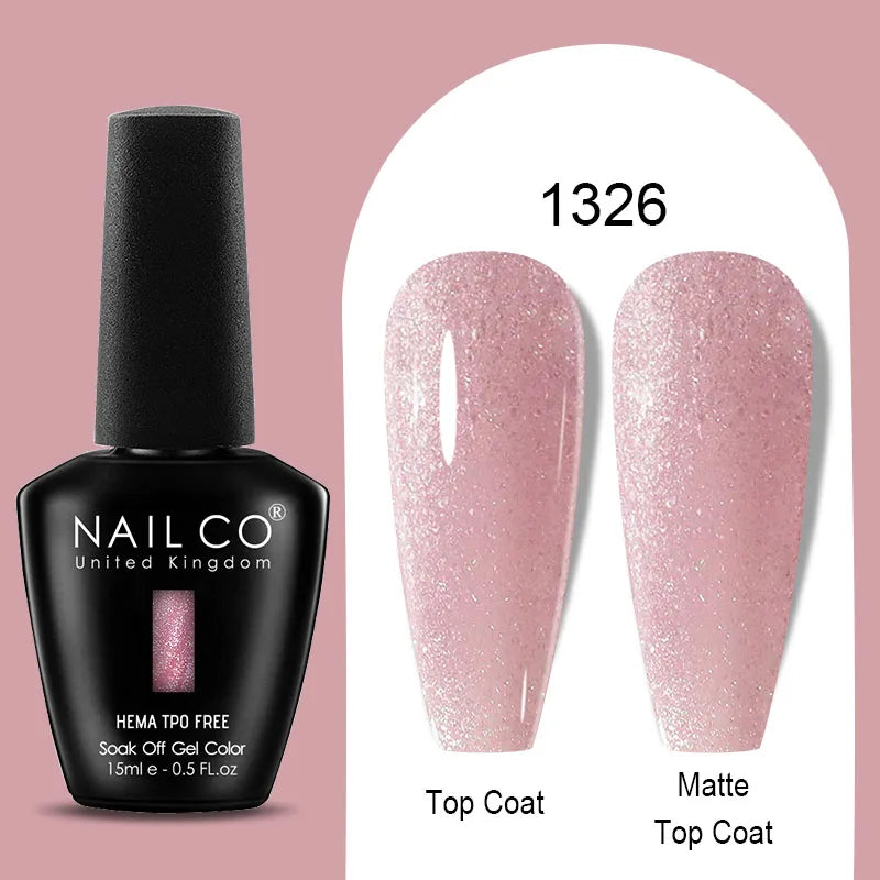 Nailco Jelly Gel Nail Polish Transparent Varnishes 44 Colors Red Pink