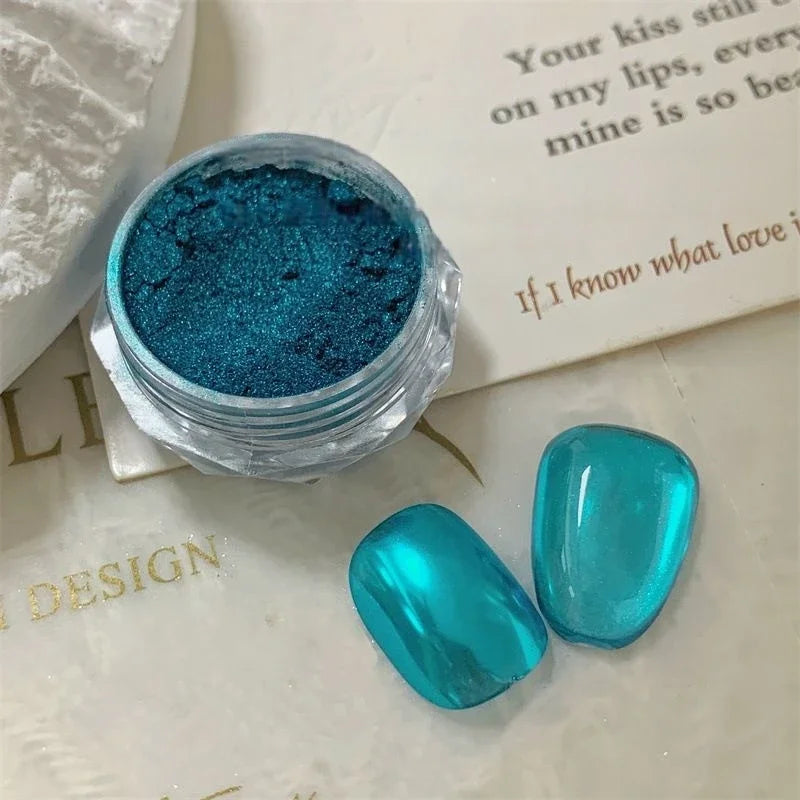 Manicure Super Flash Rich In Pigment Sparkling Mirror Effect Nails Shining Summer Nail Mirror Powder Metal Nail Art Tools Qme A10