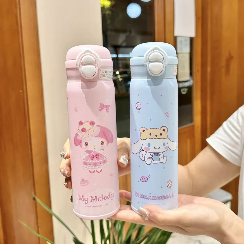 Clownee Cartoon Insulated Water Bottle Designed for Students 316 Stainless Steel Double-Walled Water Bottle Qme