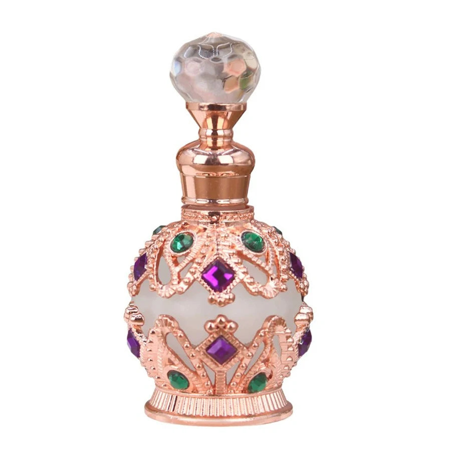 1PCS Luxury Perfume Bottle Essential Oil Bottle 15ml Empty Bottle Storage Bottle Gift Glass Perfume Bottle Portable Bottles Qme L-RPG