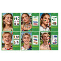 A 10PCS new painted graffiti football tattoo sticker carnival football peripheral game fans DIY decorative tattoo sticker Qme 6pcs WS-F171F179