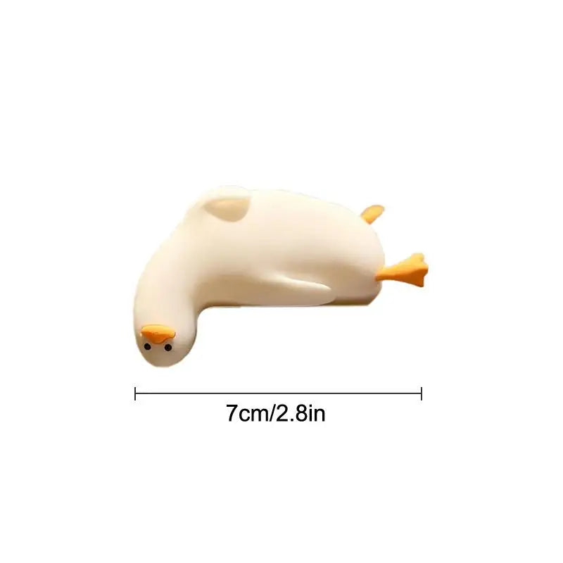 Cute Duck Decorative Bookend Non-slip Resin Book Holder Home Qme