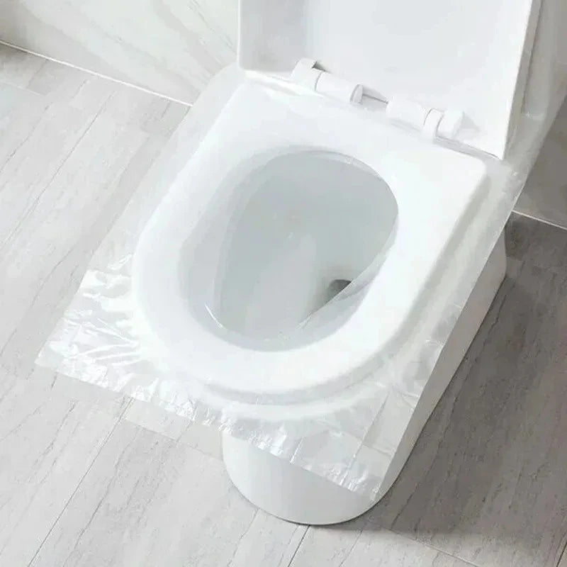 10-50 PCS Disposable Toilet Seat Hotel Plastic Waterproof Toilet Cover Seat Cushion Paper Toilet Seat Cover Travel Supplies Qme