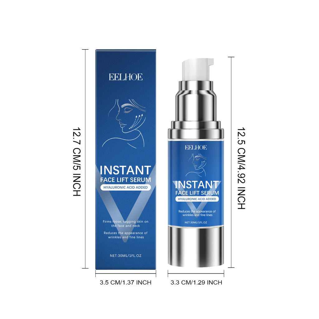 Instant Face Lifting Serum Firming Anti-Wrinkle Deep Moisturizing Brightening Smoothing Fade Fine Lines Tightening Essence Qme