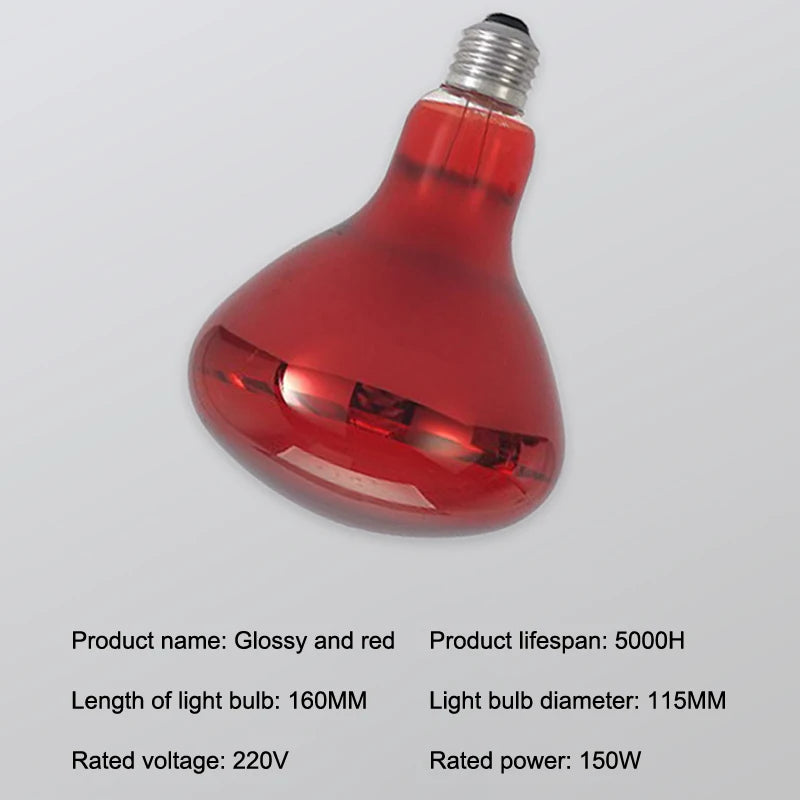 Multi Functional Red Heat Lamp Bulb 60W 100W 150W Near Infrared E27 Qme XL
