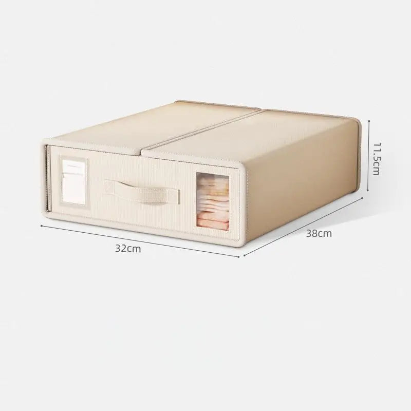 Wardrobe Bed Clothes Storage Organizer Sheet Box Fabric Folding Qme Beige