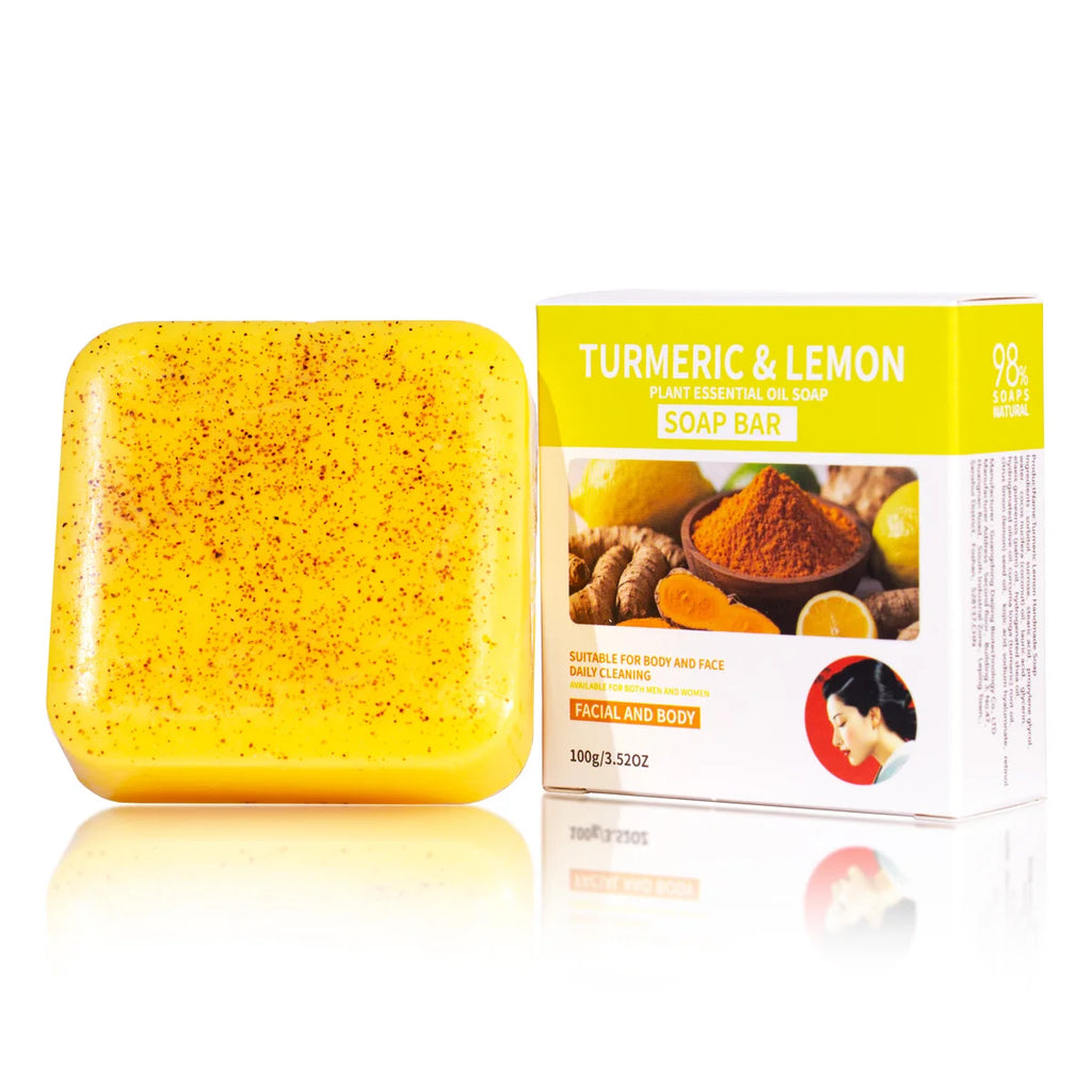 Lemon Whitening Oil Control Acne Removal Ginger Yellow Soap Natural Qme