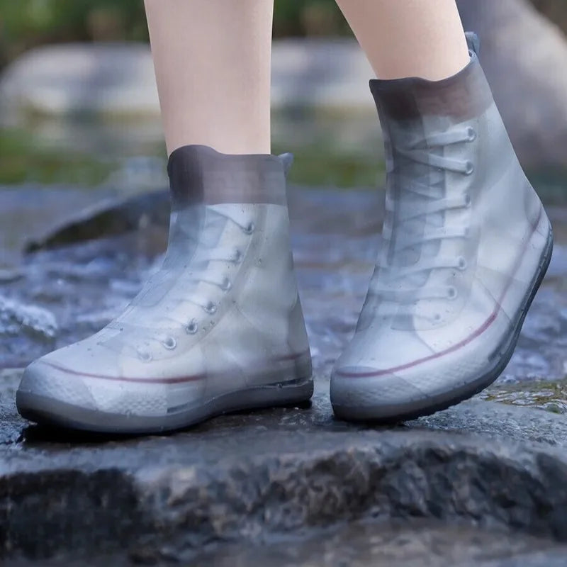 Waterproof Silicone Shoe Cover Rain Boots Non-slip Shoes Protector Qme