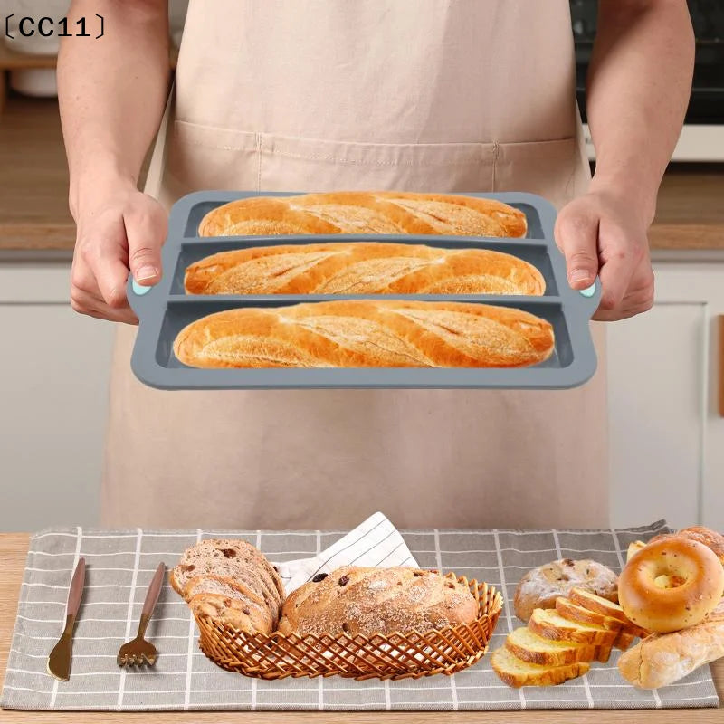 Silicone Baking Mold 3 8 Grid Nonstick Loaf Pan Resistant Bakeware Qme