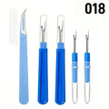 5PCS Sewing Seam Ripper Kit Sewing Accessories Blue Plastic Handle Sharp Seam Stitch Ripper for Hand Embroidery Thread Removal Qme 5pcs set