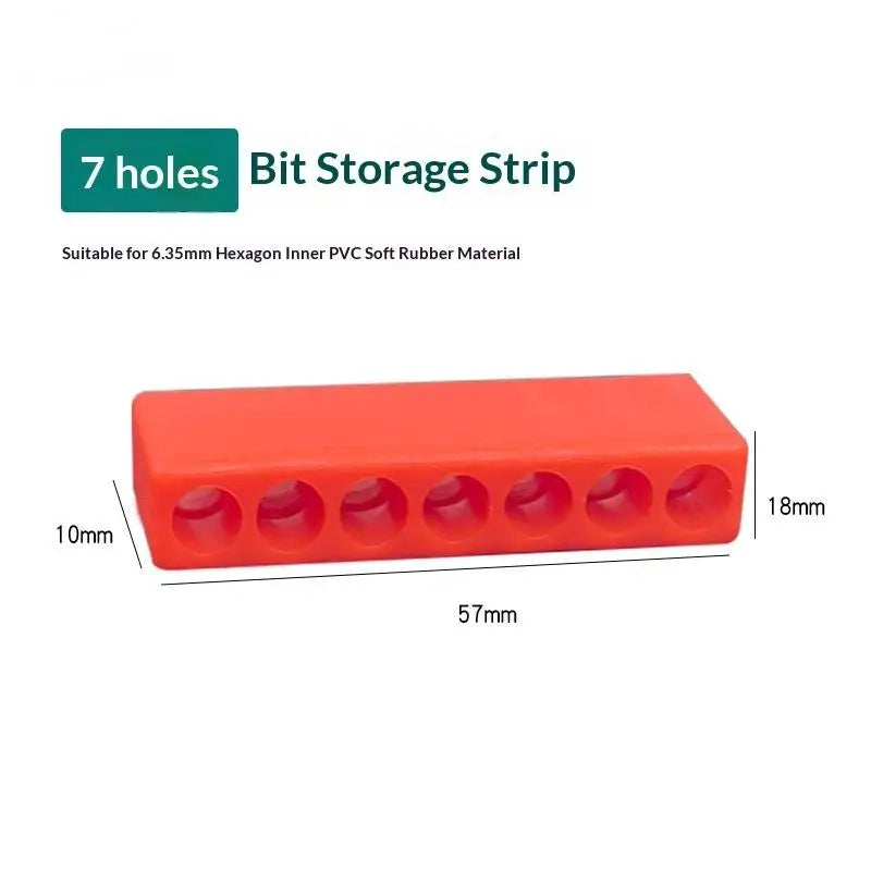 4-32 Hole 1/4 Holder Screwdriver Storage Box Hex Shank Screwdriver Plastic Screwdriver Storage Screwdriver Bit Holder Qme A4
