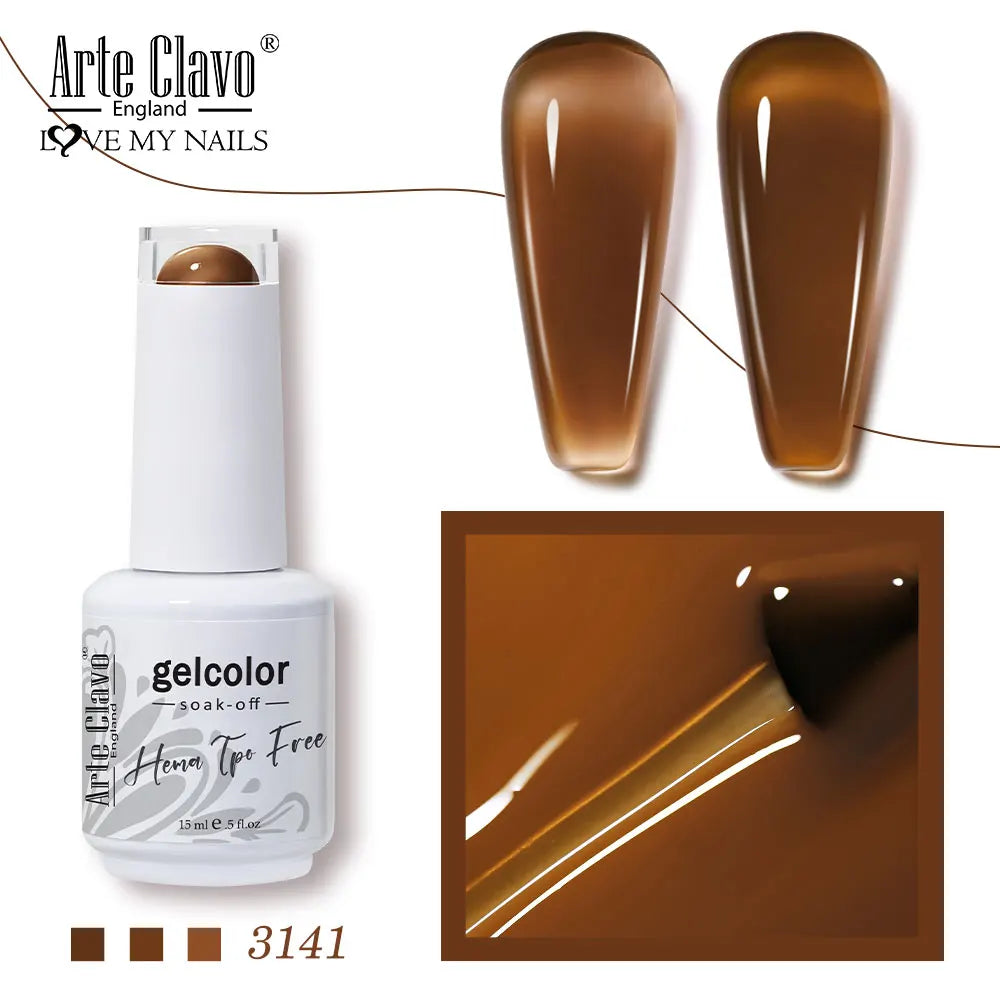 Arte Clavo Jelly Series Semi-transparent Light Pink Peach Gel Nail