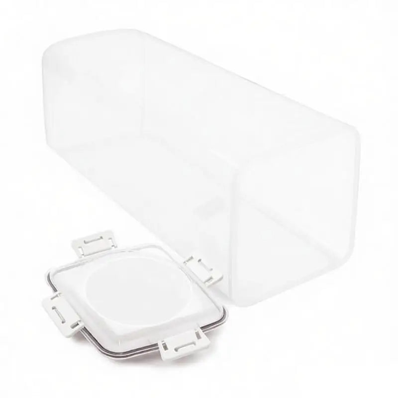 Bread Loaf Container Clear Airtight Box Lid Sandwich Holder Homemade Qme White No drawers