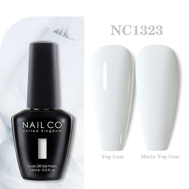 NAILCO Rubber Base Gel Polish Milky Pink Jelly White Beige 6Colors