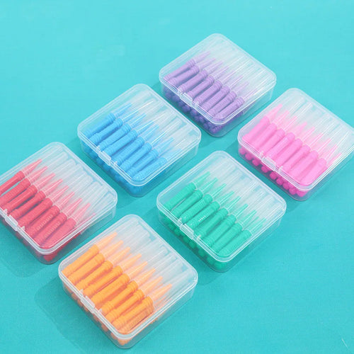 0 6- Interdental Brushes Health Care Tooth Push-pull Removes Food Qme