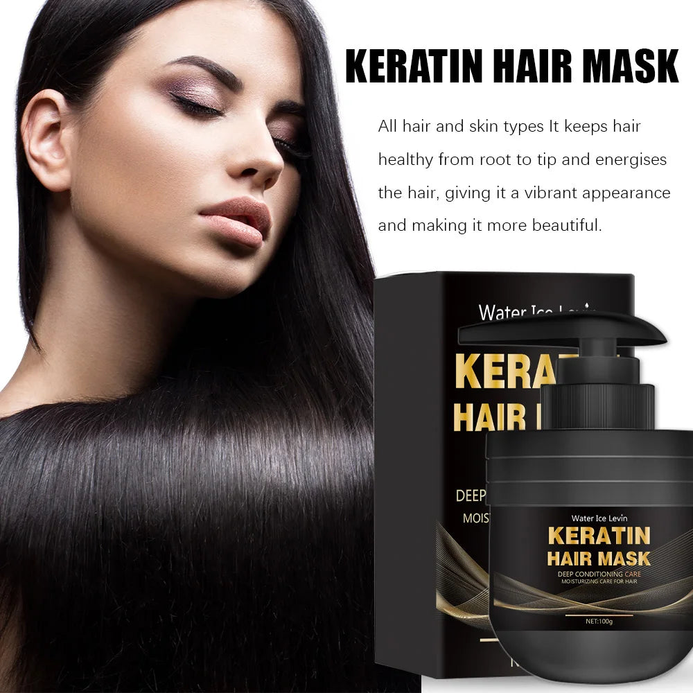 New Keratin Hair Mask For Maltreated Hair 5Seconds Repairing Damaged Frizzy Hairs Smoothing Nourish Straightening Hair Care 100g Qme