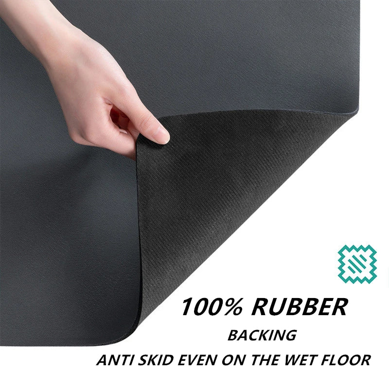 Super Absorbent Anti-slip Coffee Dish Large Kitchen Absorbent Draining Mat Drying Mat Quick Dry Bathroom Drain Pad Kitchen Tool Qme