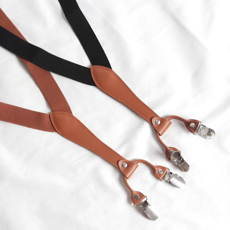 Vintage Suspenders Men Women Adult Button End Y Back Adjustable Qme