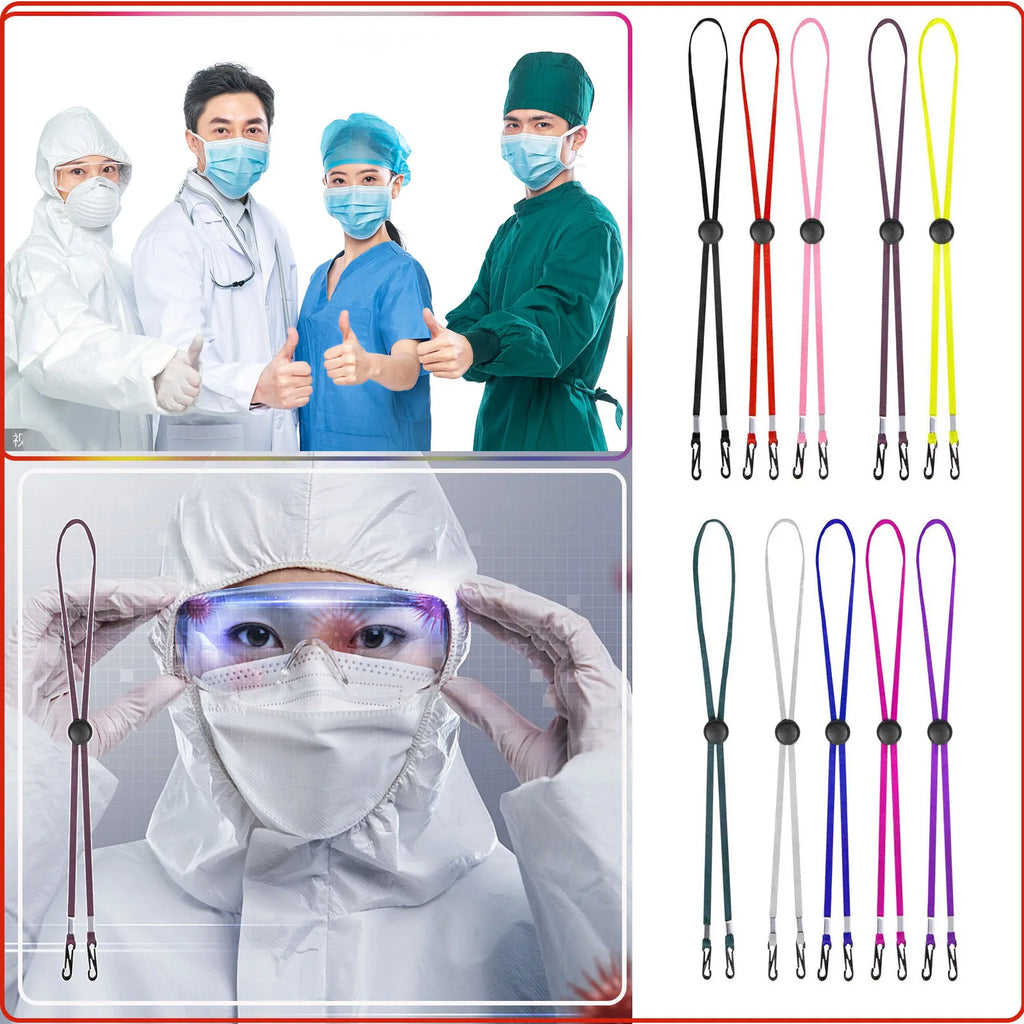 Multi-function Glasses Chain Men Women Mask Hanging Rope Windproof Hat Rope Adjustable Anti-lost Face Mask Glasses Chain Qme 10PCS