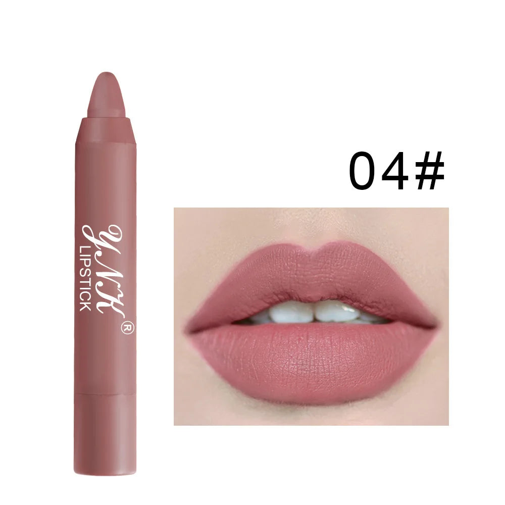 Pink Series Velvet Matte Lipstick Pen Waterproof Long Lasting Red Qme 04