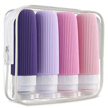Silicone Travel Bottles Accessories Tsa Approved Portable BPA Leak Qme Pink 90ML China Mainland|Silicone