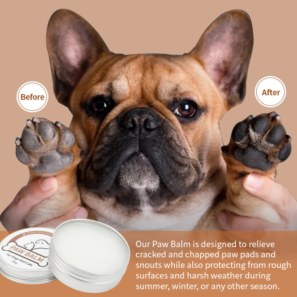 60g Pet Paw Balm for Dogs Cats Moisturizing Cracked Paw Nose Cream Healing Lotion Pet Foot Care Protective Moisturizer Qme