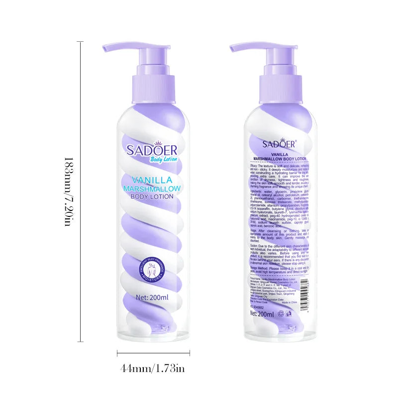 Vanilla Marshmallow Body Lotion Smooths Refines Skin Improves Dryness Qme