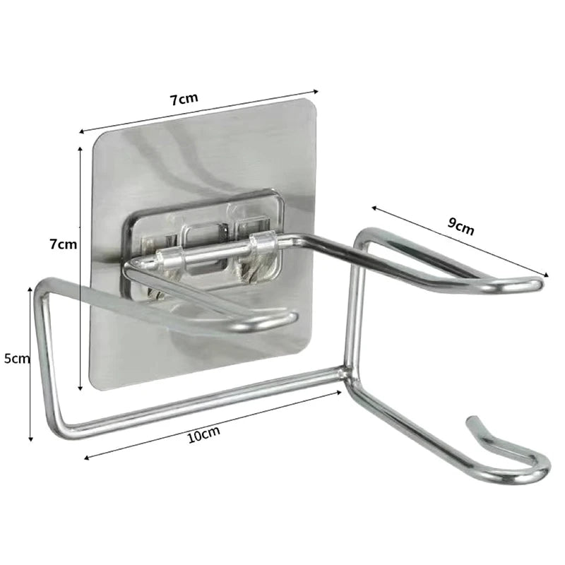 Wall Mounted Self-adhesive No Punching Easy Install Stainless Steel Qme Silver