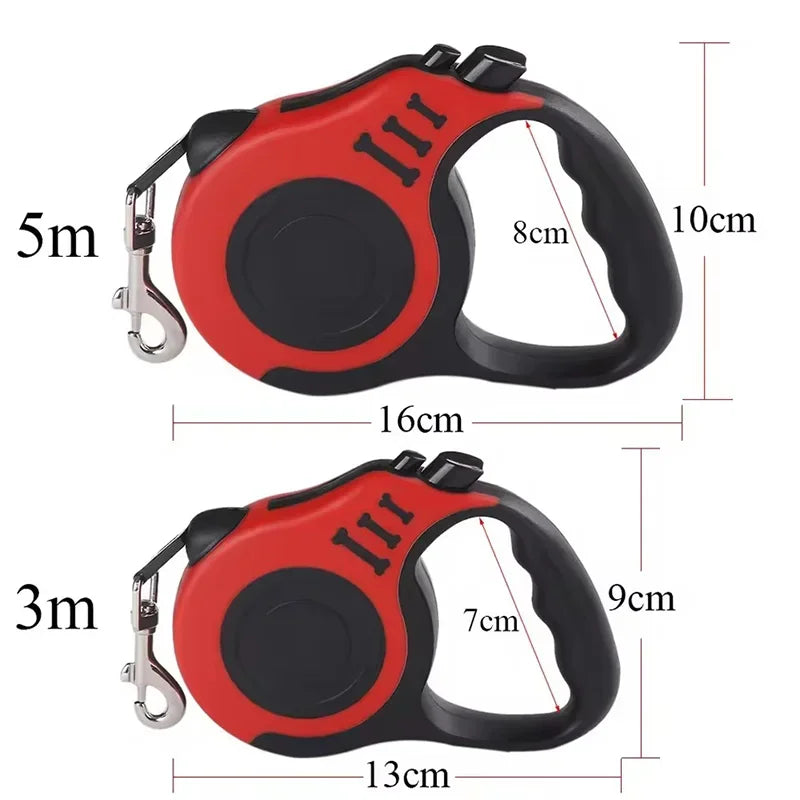 B 3m 5m Dog Leash Strong Nylon Puppy Lead For Small Medium Large Dogs Cats Automatic Retractable Durable Yorkshire Pet Supplies Qme