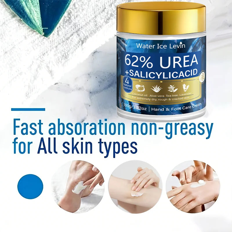 Urea & Salicylic Acid Hand & Foot Cream - Natural Formula, Moisturizing for Extremely Dry Rough Skin Qme