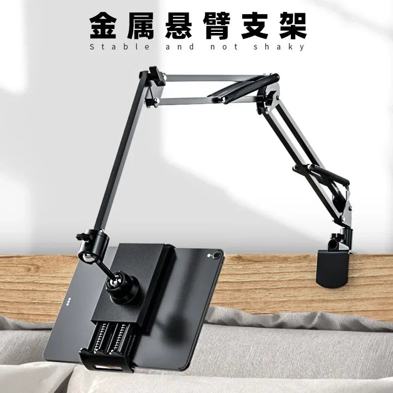 Tablet Holder For Bed iPad Stand 360° Rotating Desktop Phone Mount with Aluminum Arm For 4.5"~12.9" Xiaomi Lenovo Samsung Tablet Qme