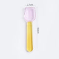 Cute Style Colorful Glass Dessert Spoon Heat Cold Resistance INS Style Ice Cream Spoon Short Handle Coffee Spoon Ice Cream Qme A7