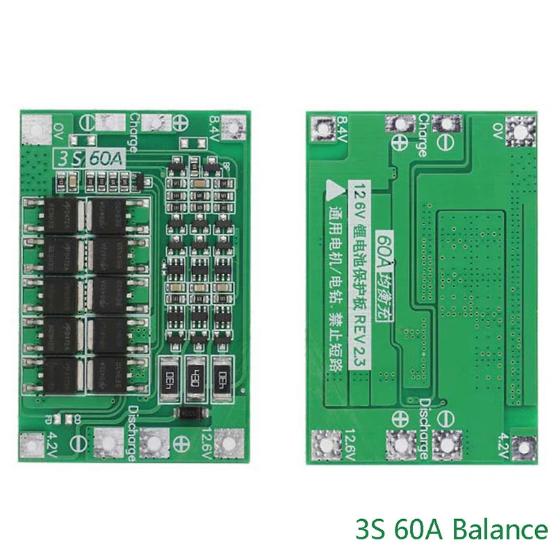 3S 4S 40A 60A Li-ion Lithium Battery Charger Protection Board 18650 Qme 3S60ABalance
