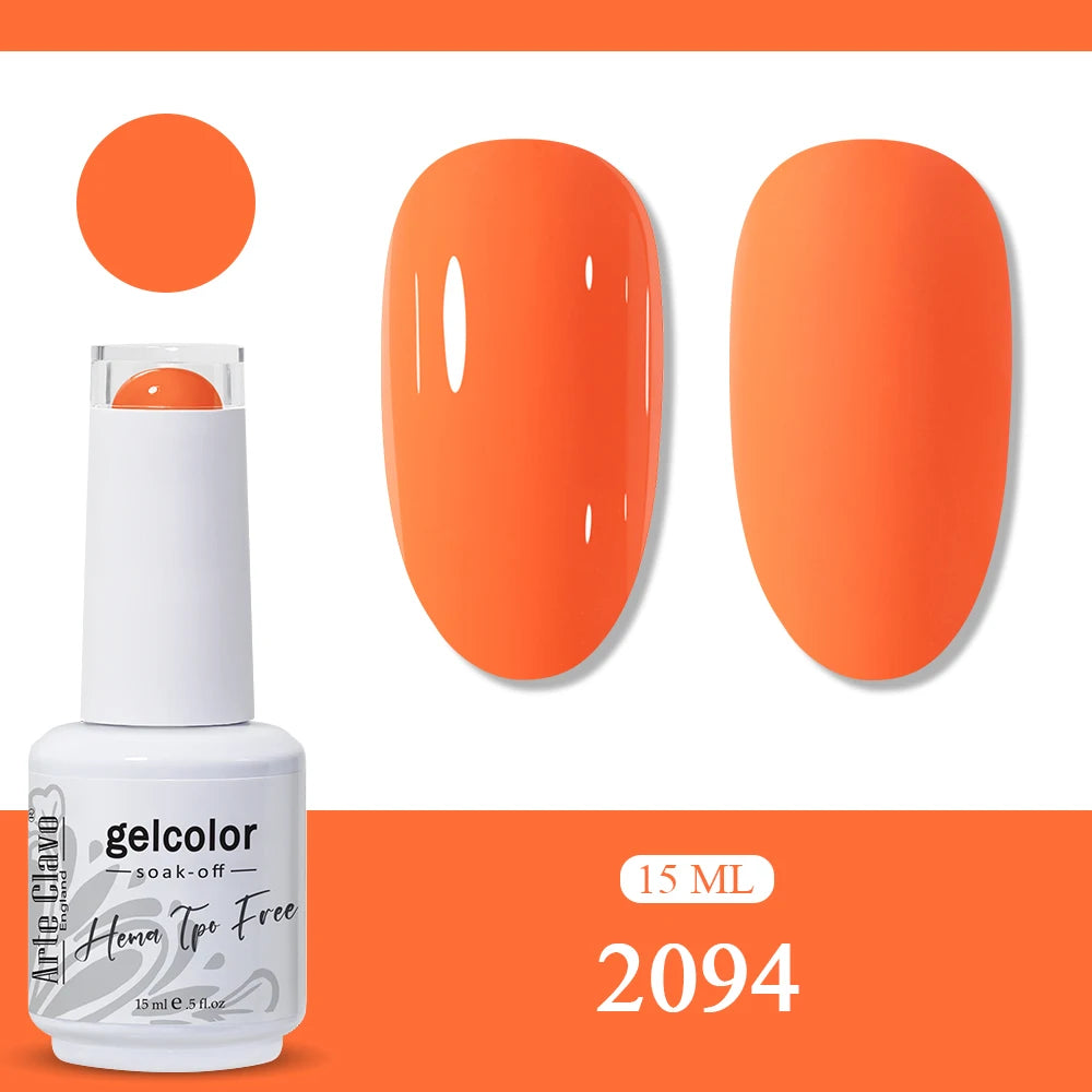Arte Clavo Neon Rainbow Colors Gel Nail Polish Semi Permanent Art UV