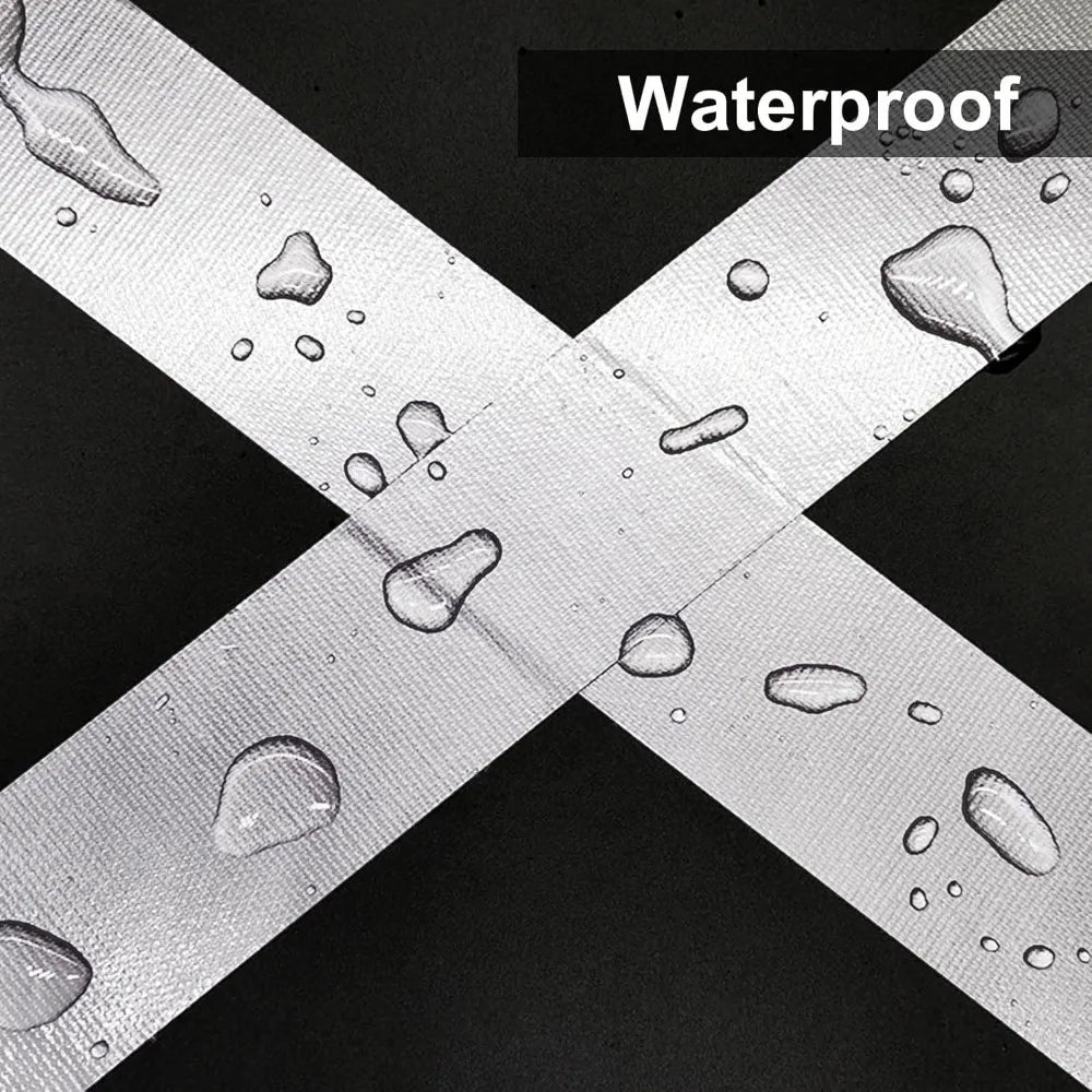 10m Heavy Duty Silver Duct Tape Waterproof Strong Adhesive Cloth Tape For Repair Sealing Packaging Floor Protection Qme