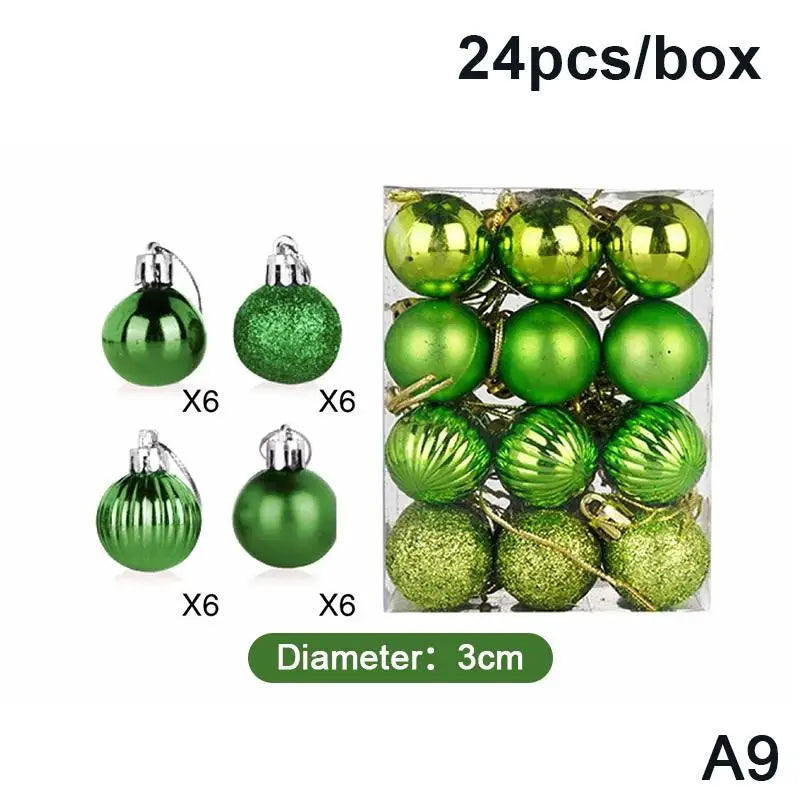 Waterproof Christmas Balls Fadeless Xmas Tree Hanging Ornaments Qme A9